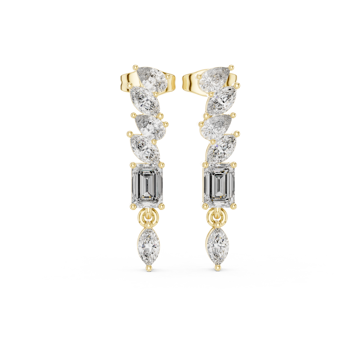 Elvara Marquise Emerald Drop Earring
