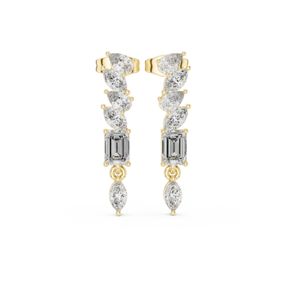 Elvara Marquise Emerald Drop Earring