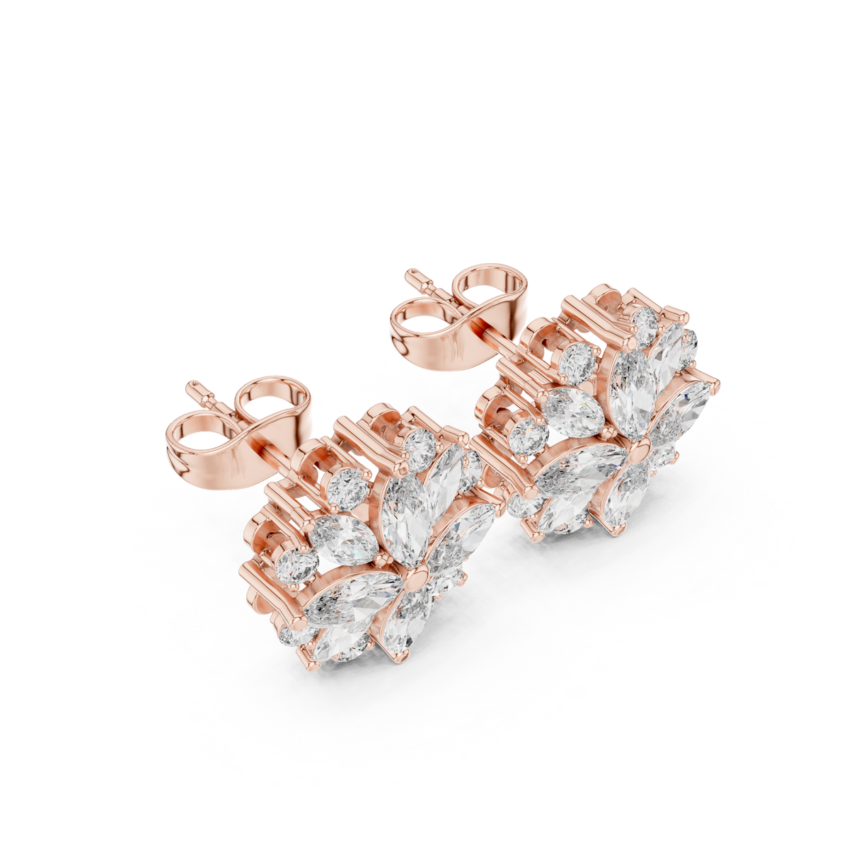 Avelyn Floral Marquise Bloom Studs
