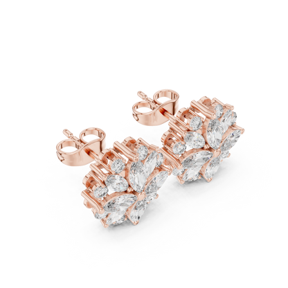 Avelyn Floral Marquise Bloom Studs