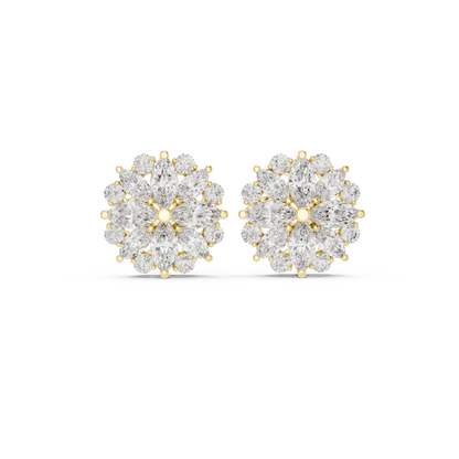 Avelyn Floral Marquise Bloom Studs