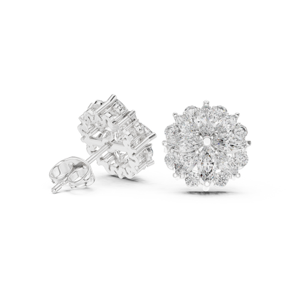 Avelyn Floral Marquise Bloom Studs