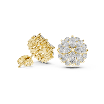 Avelyn Floral Marquise Bloom Studs