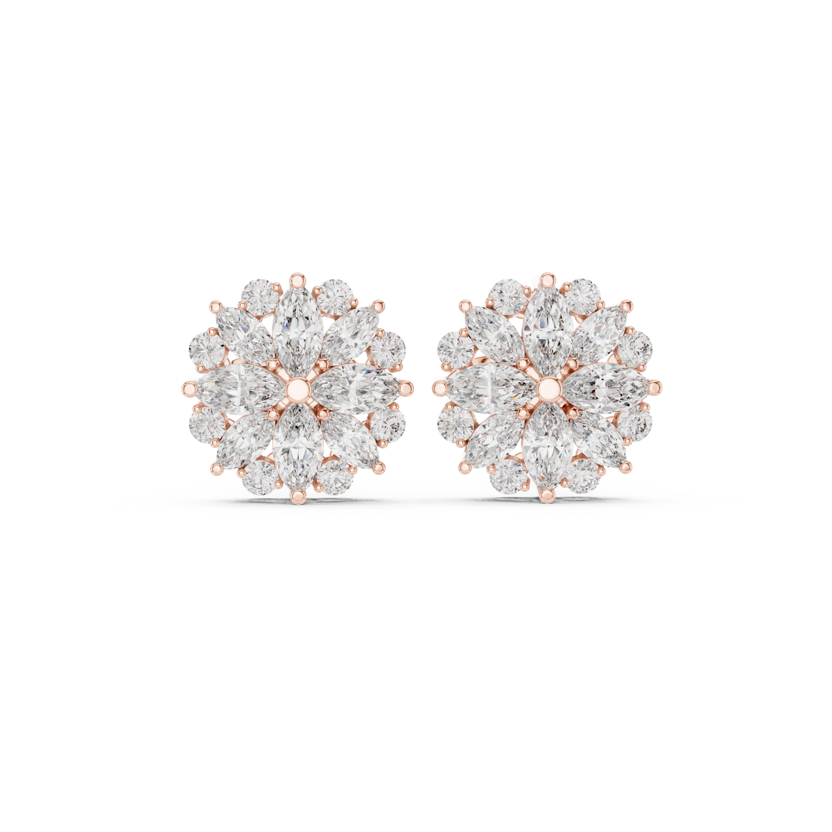 Avelyn Floral Marquise Bloom Studs