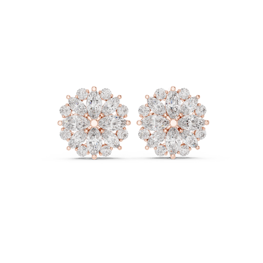 Avelyn Floral Marquise Bloom Studs