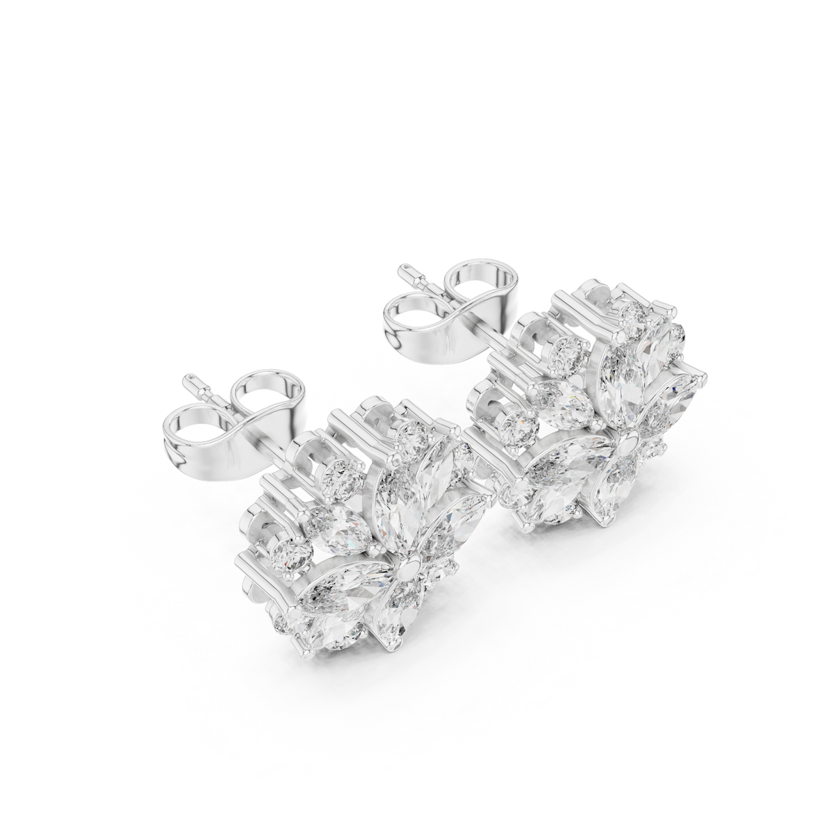 Avelyn Floral Marquise Bloom Studs