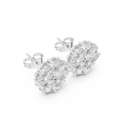 Avelyn Floral Marquise Bloom Studs