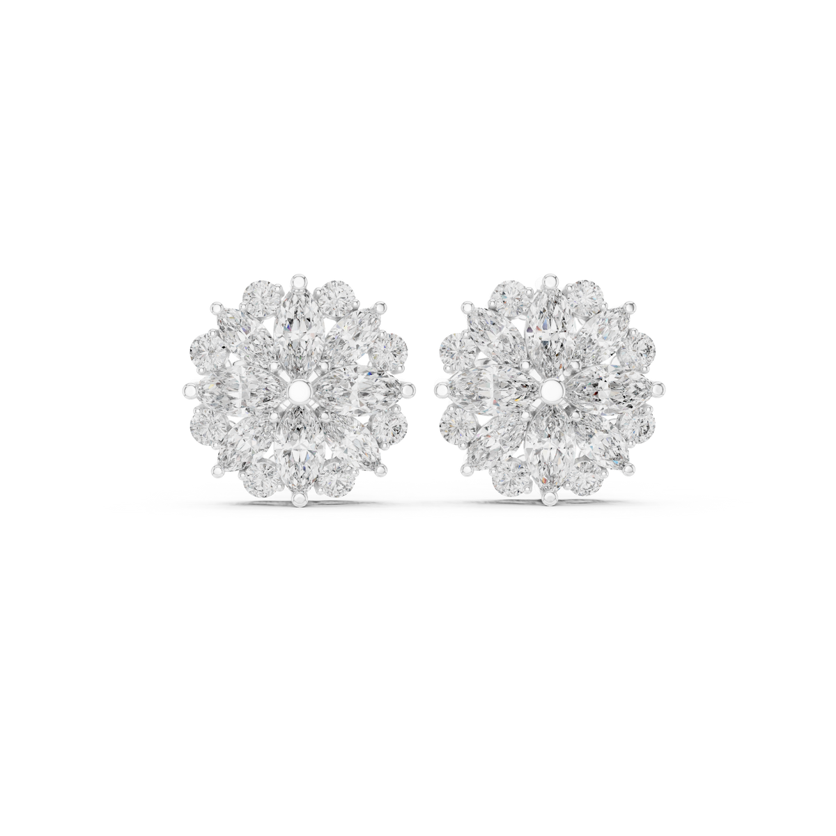 Avelyn Floral Marquise Bloom Studs