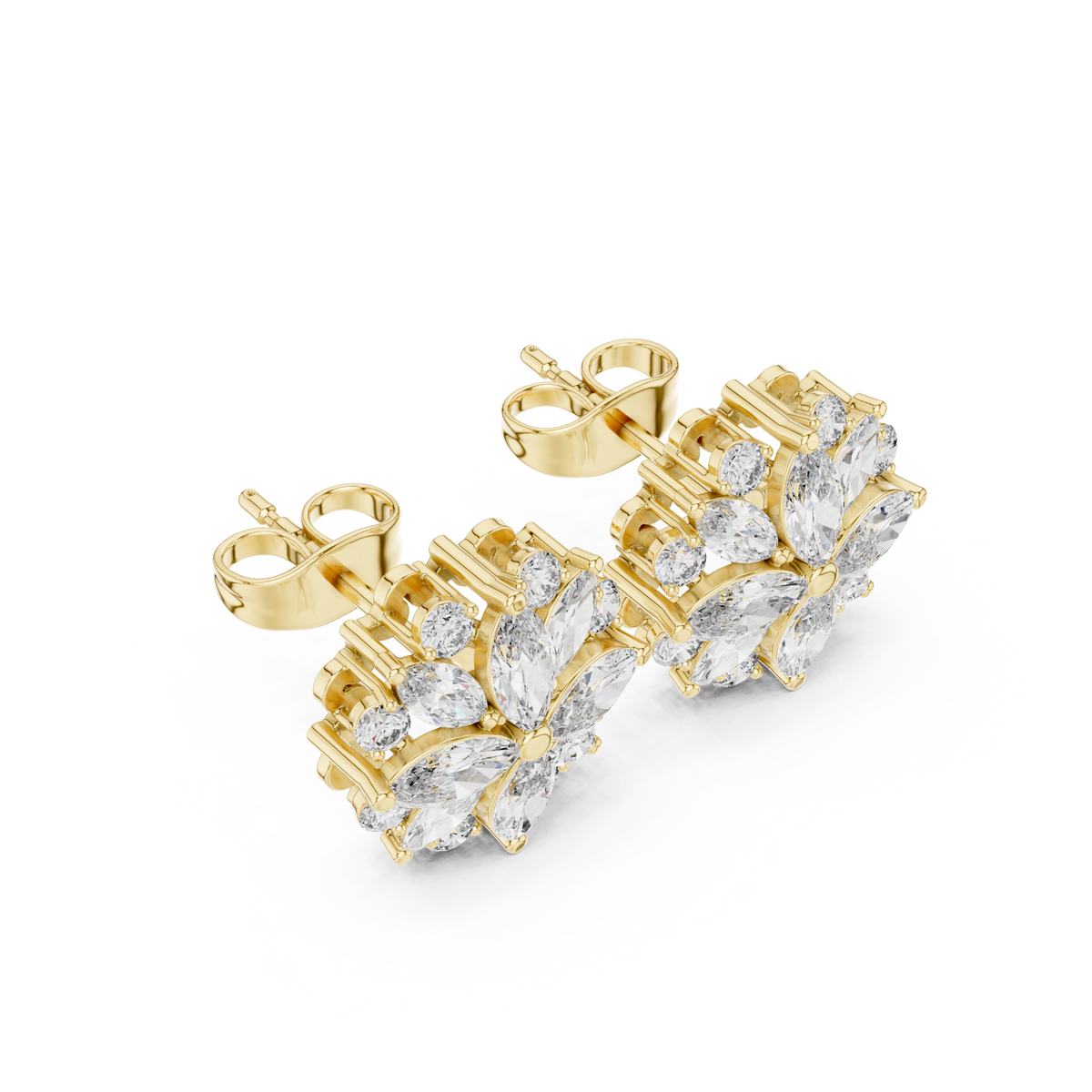 Avelyn Floral Marquise Bloom Studs
