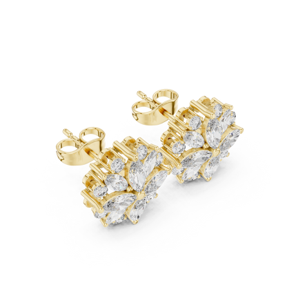 Avelyn Floral Marquise Bloom Studs