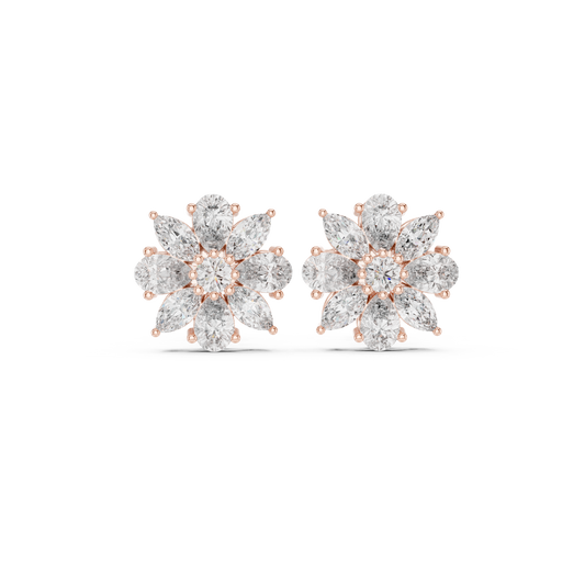 Elvaria Marquise Bloom Diamond Studs