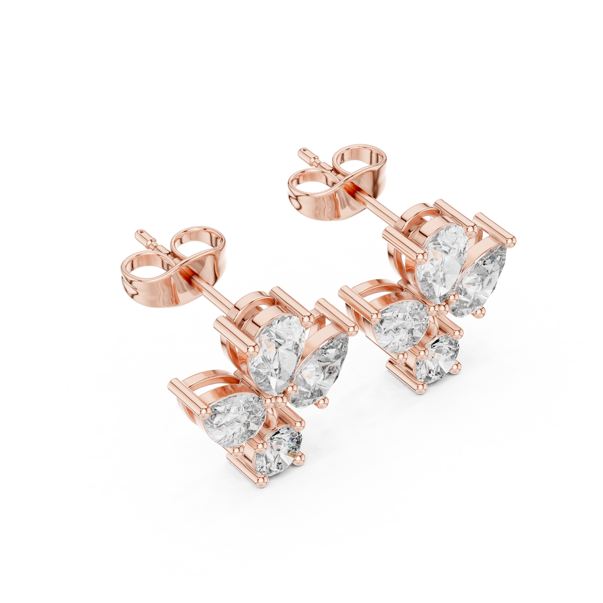 Elvarine Butterfly Diamond Drop Earring