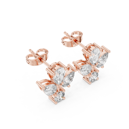Elvarine Butterfly Diamond Drop Earring