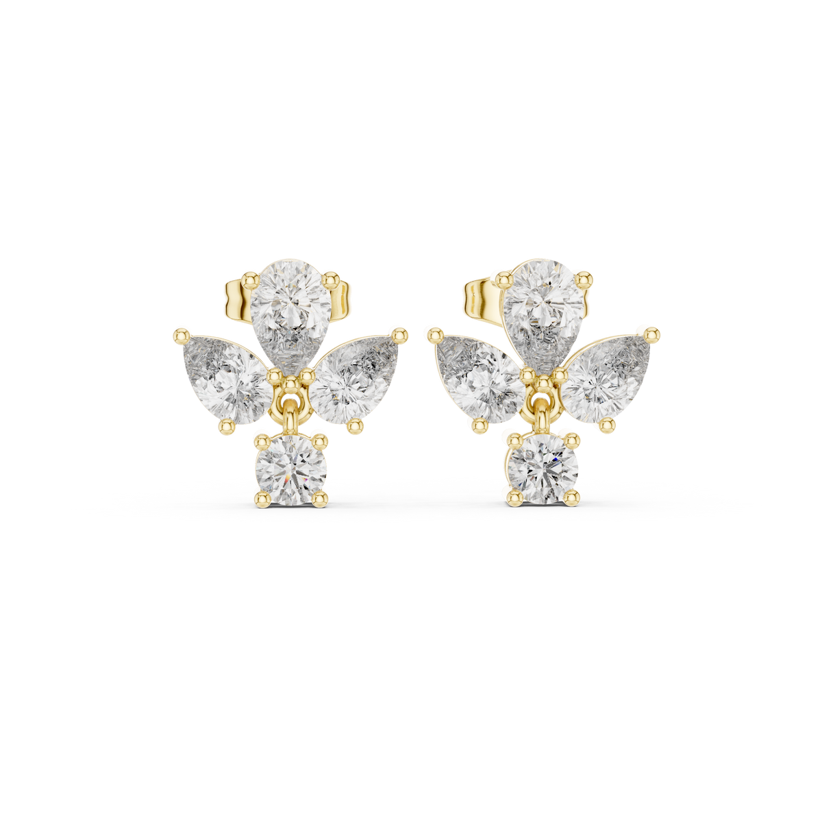 Elvarine Butterfly Diamond Drop Earring