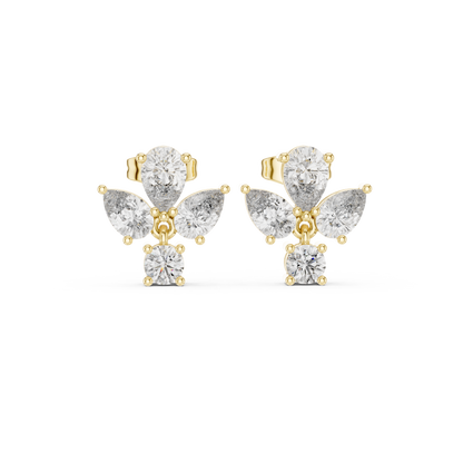 Elvarine Butterfly Diamond Drop Earring