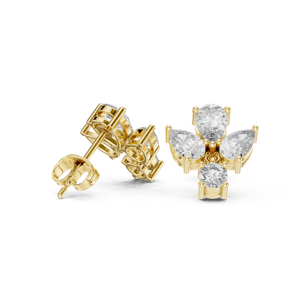 Elvarine Butterfly Diamond Drop Earring