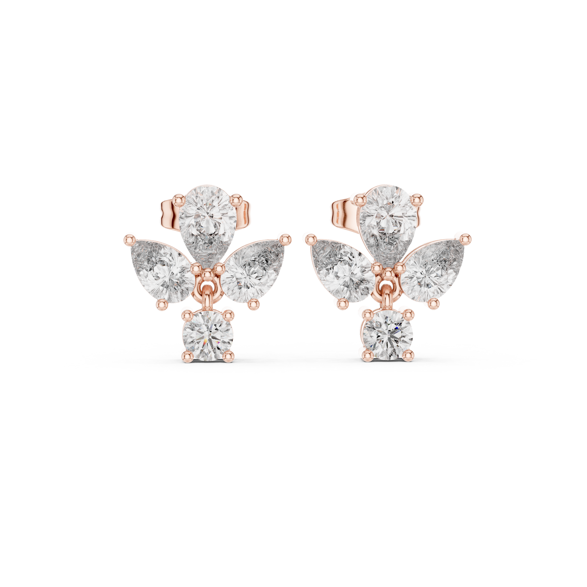 Elvarine Butterfly Diamond Drop Earring
