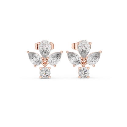 Elvarine Butterfly Diamond Drop Earring