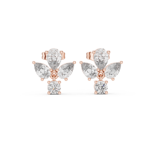 Elvarine Butterfly Diamond Drop Earring