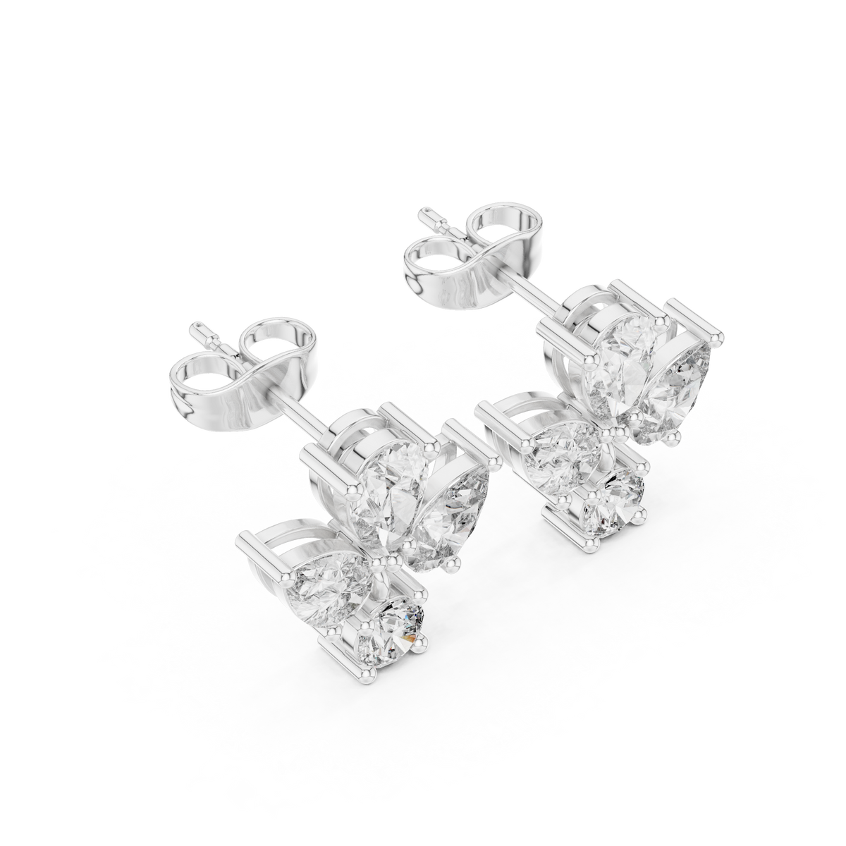 Elvarine Butterfly Diamond Drop Earring