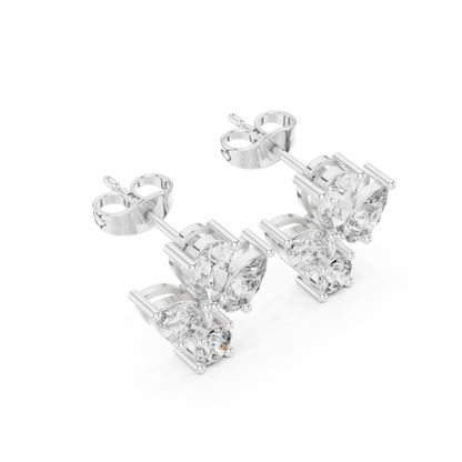 Elvarine Butterfly Diamond Drop Earring