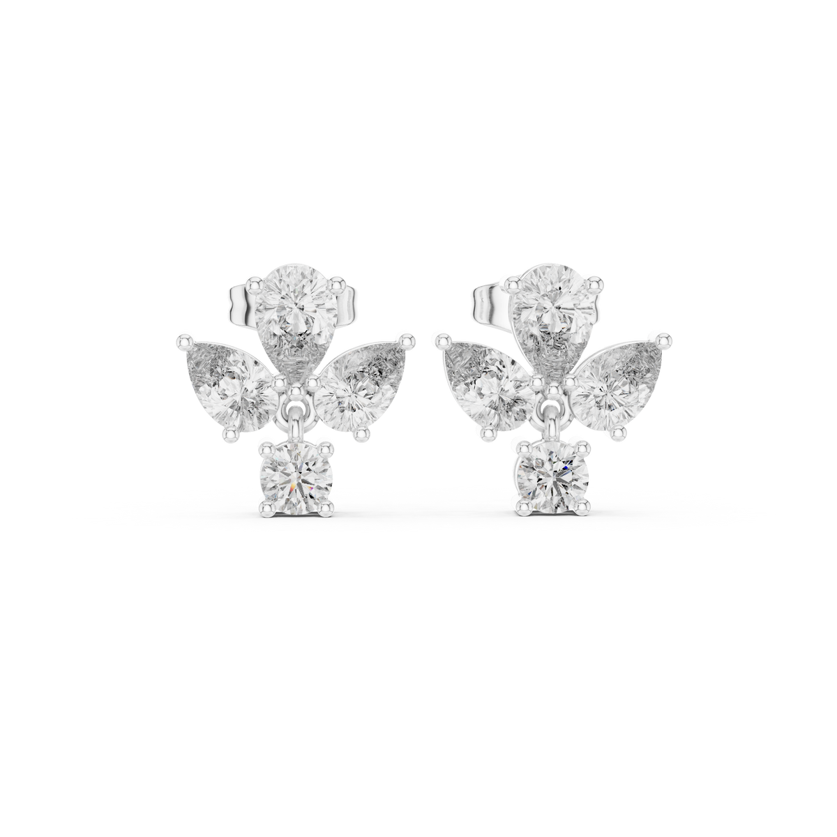Elvarine Butterfly Diamond Drop Earring
