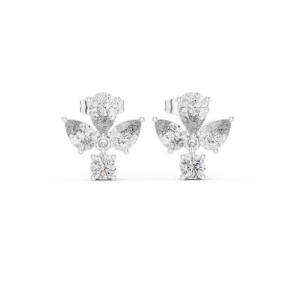 Elvarine Butterfly Diamond Drop Earring