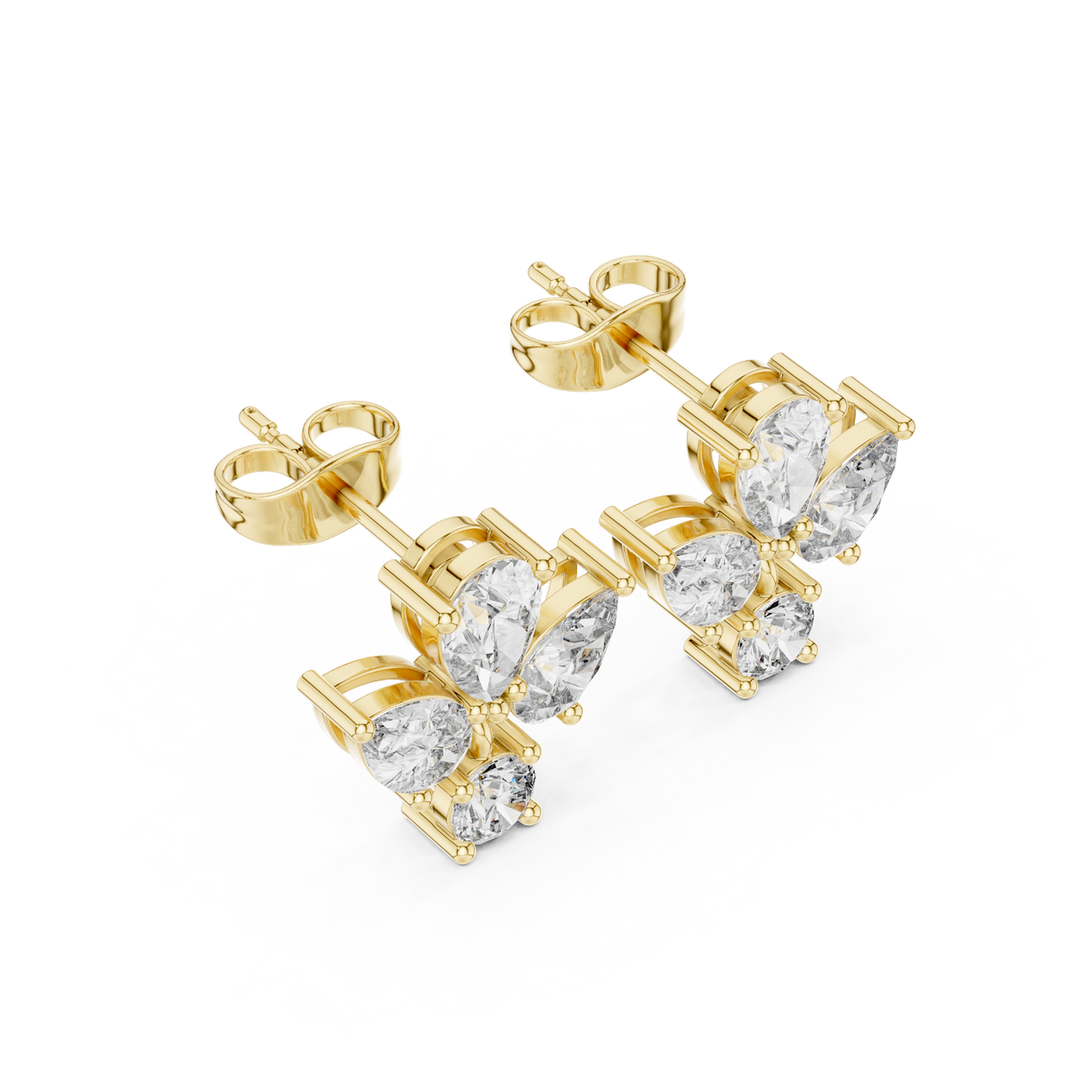 Elvarine Butterfly Diamond Drop Earring