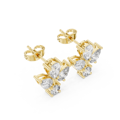 Elvarine Butterfly Diamond Drop Earring