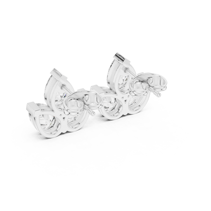 Elvaria Three Petal Diamond Studs