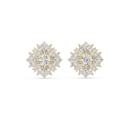 Veylora Bloom Radiance Diamond Studs