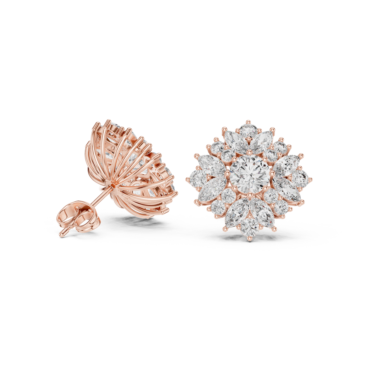 Veylora Bloom Radiance Diamond Studs