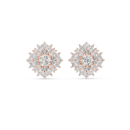 Veylora Bloom Radiance Diamond Studs
