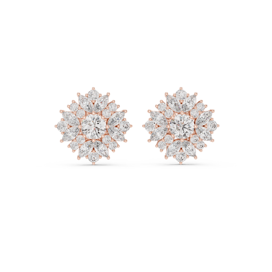 Veylora Bloom Radiance Diamond Studs