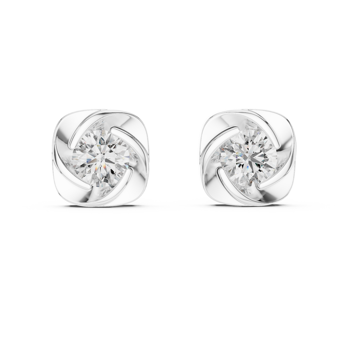 Veloura Curved Embrace Round Studs