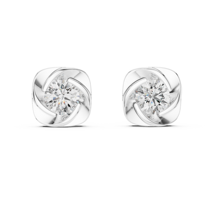 Veloura Curved Embrace Round Studs
