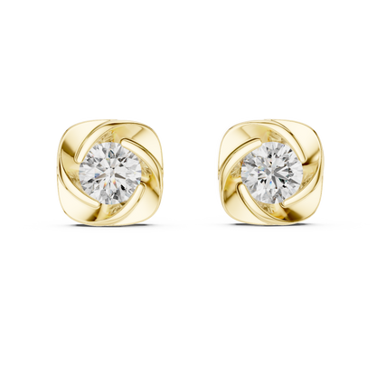 Veloura Curved Embrace Round Studs