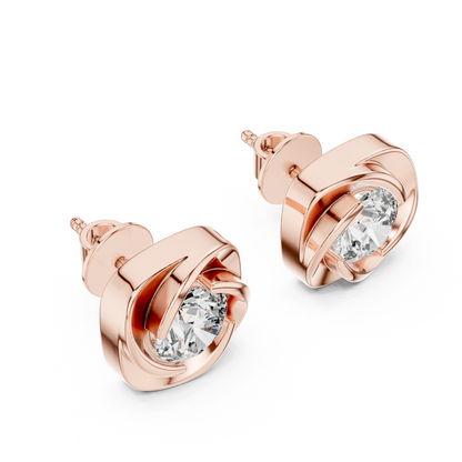 Veloura Curved Embrace Round Studs