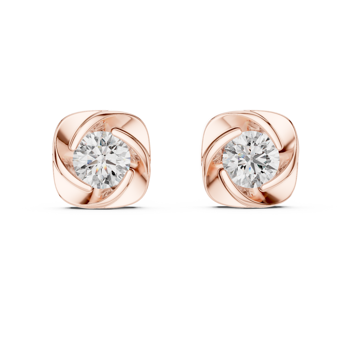 Veloura Curved Embrace Round Studs