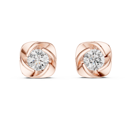 Veloura Curved Embrace Round Studs