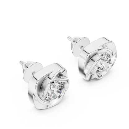 Veloura Curved Embrace Round Studs