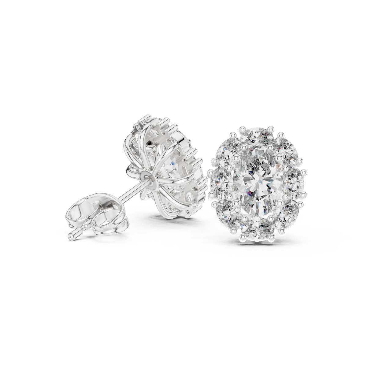 Zelvienne Oval Radiance Diamond Studs