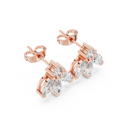 Varellia Marquise Floral Diamond Studs