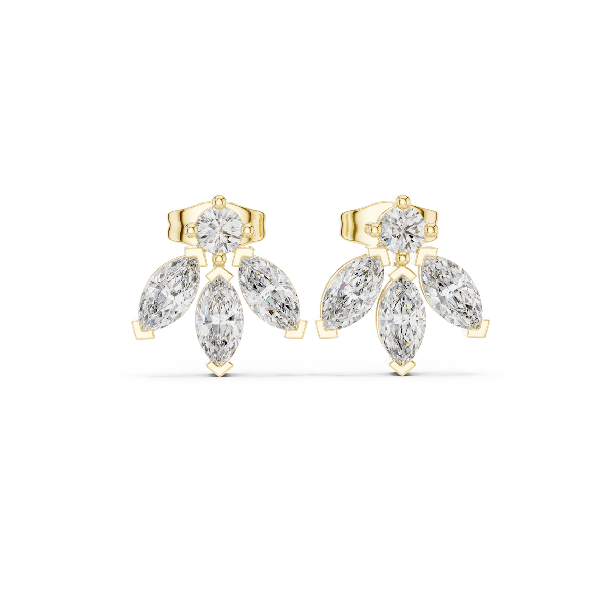 Varellia Marquise Floral Diamond Studs