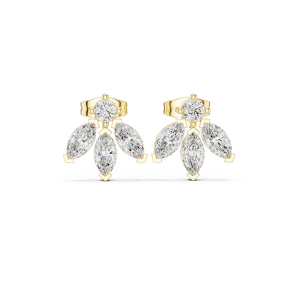 Varellia Marquise Floral Diamond Studs