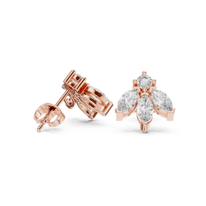 Varellia Marquise Floral Diamond Studs