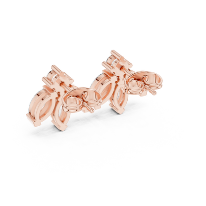 Varellia Marquise Floral Diamond Studs