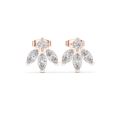 Varellia Marquise Floral Diamond Studs