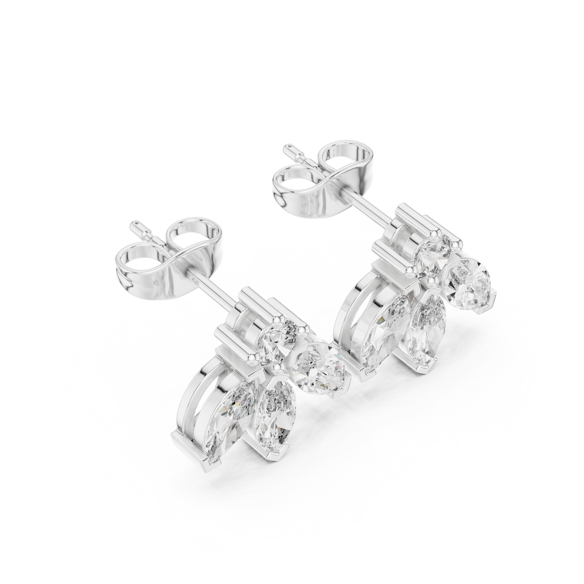 Varellia Marquise Floral Diamond Studs