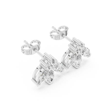 Varellia Marquise Floral Diamond Studs